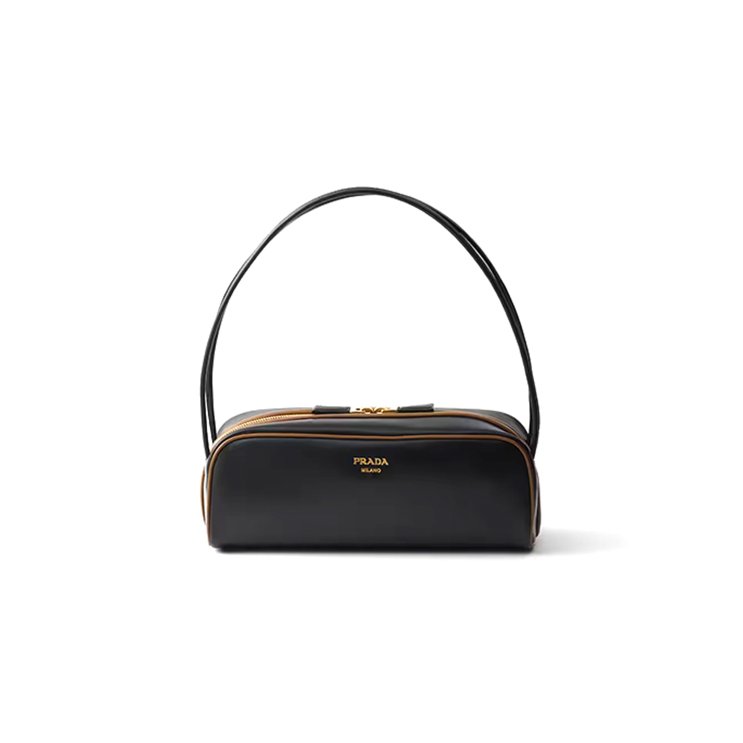 PRADA SWING SMOOTH LEATHER SHOULDER BAG 1BC249 (28*11.5*10cm)